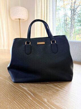 Kate Spade New York Black Saffiano Leather Satchel Handbag